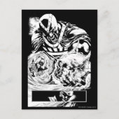 Zwart handje met schedel paneel 2 briefkaart (Voorkant)