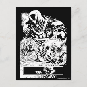 Zwart handje met schedel paneel 2 briefkaart