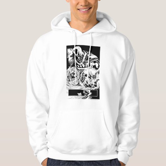 Zwart handje met schedel paneel 2 hoodie (Voorkant)