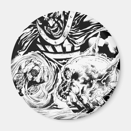 Zwart handje met schedel paneel 2 magneet (Voorkant)