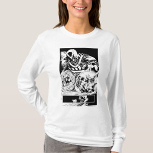 Zwart handje met schedel paneel 2 t-shirt