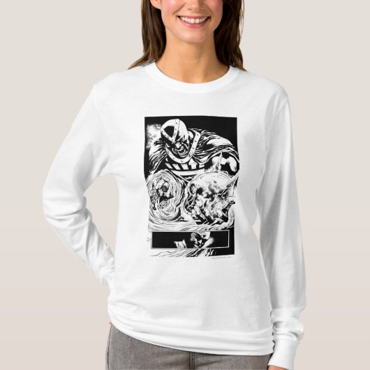 Zwart handje met schedel paneel 2 t-shirt (Voorkant)