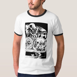 Zwart handje met schedel paneel 2 t-shirt