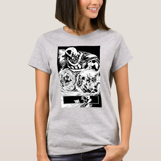 Zwart handje met schedel paneel 2 t-shirt (Voorkant)