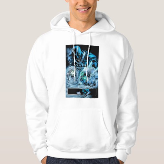 Zwart handje met schedel paneel hoodie (Voorkant)