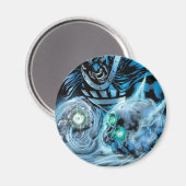 Zwart handje met schedel paneel magneet (Voorkant / Achterkant)