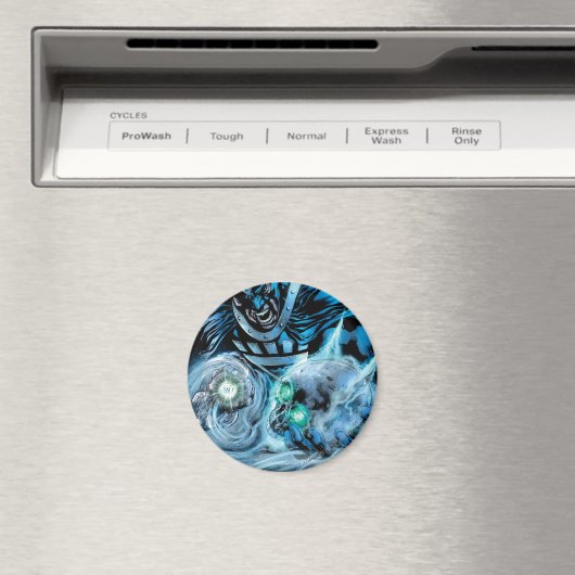 Zwart handje met schedel paneel magneet (Insitu (Vaatwasser))