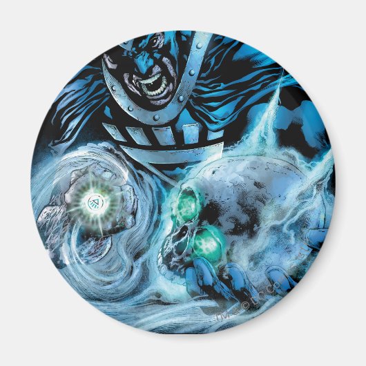 Zwart handje met schedel paneel magneet (Voorkant)