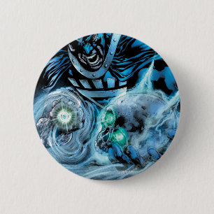 Zwart handje met schedel paneel ronde button 5,7 cm