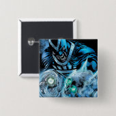 Zwart handje met schedel paneel vierkante button 5,1 cm (Voorkant /achterkant)