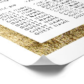 Zwart handpalm aan de gouden rand poster (Hoek)