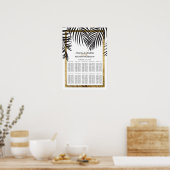 Zwart handpalm aan de gouden rand poster (Keuken)