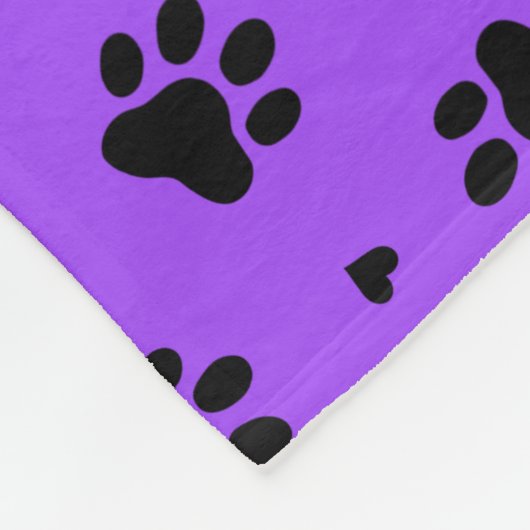 Zwart handschilderafdrukken en kunstschilderingen fleece deken (Hoek)