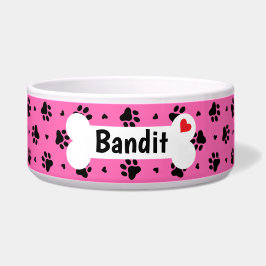 Zwart handschilderingspatroon voerbakje