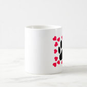 Zwart handschrift afdrukken met hartvormen koffiemok (Center)