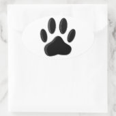 Zwart handschrift afdrukken met Newsprint-effect Ovale Sticker (Tas)