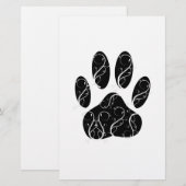 Zwart handschrift afdrukken met witte kleuren briefpapier (Voorkant / Achterkant)