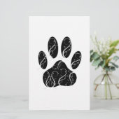 Zwart handschrift afdrukken met witte kleuren briefpapier (Staand voorkant)