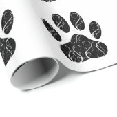 Zwart handschrift afdrukken met witte kleuren cadeaupapier (Rol Hoek)