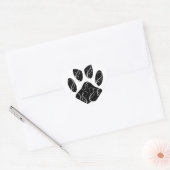 Zwart handschrift afdrukken met witte kleuren hart sticker (Envelop)