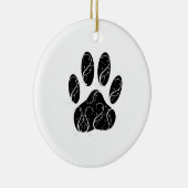 Zwart handschrift afdrukken met witte kleuren keramisch ornament (Rechts)