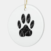 Zwart handschrift afdrukken met witte kleuren keramisch ornament (Links)