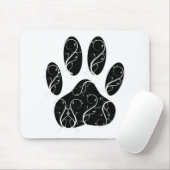 Zwart handschrift afdrukken met witte kleuren muismat (Met muis)