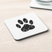 Zwart handschrift afdrukken met witte kleuren onderzetter (Linkerzijde)