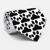 Zwart handschrift afdrukken stropdas (Opgerold)