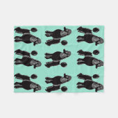 Zwart handschrift Afdrukventiel Fleece Deken (Voorkant (Horizontaal))