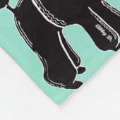 Zwart handschrift Afdrukventiel Fleece Deken (Hoek)