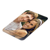 Zwart  handschrift Foto opslaan Datum Magneet (Linkerzijde)