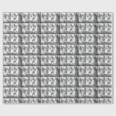 Zwart handschrift met vingerafdruk cadeaupapier (Vlak)