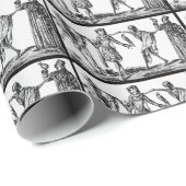 Zwart handschrift met vingerafdruk cadeaupapier (Rol Hoek)