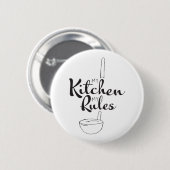 Zwart handschrift Mijn keuken met mijn Button (Voorkant /achterkant)