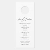 Zwart handschrift niet storen bruiloft deurhanger (Achterkant)