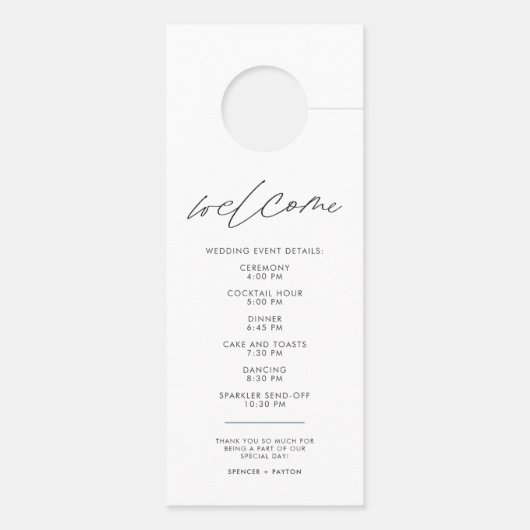 Zwart handschrift niet storen bruiloft deurhanger (Achterkant)