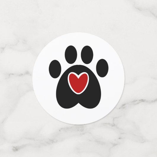 Zwart handschrift Rood hart afdrukken Confetti (Kleine voorkant)