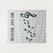 Zwart handschrift wandkleed (Voorkant (horizontaal))