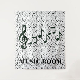 Zwart handschrift wandkleed