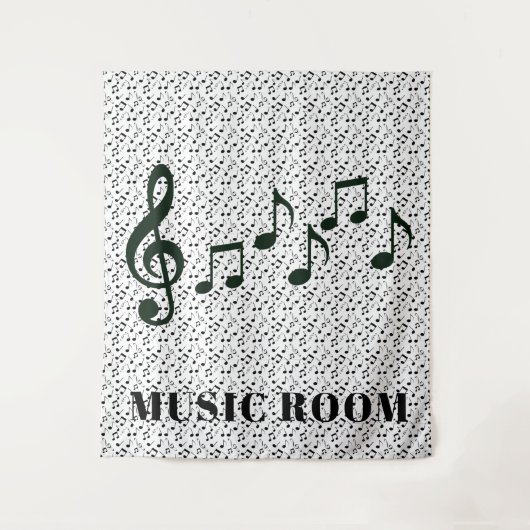 Zwart handschrift wandkleed (Voorkant)