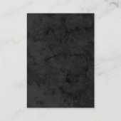 Zwart handschrift zwart monogram grijs Uniek Visitekaartje (Achterkant)