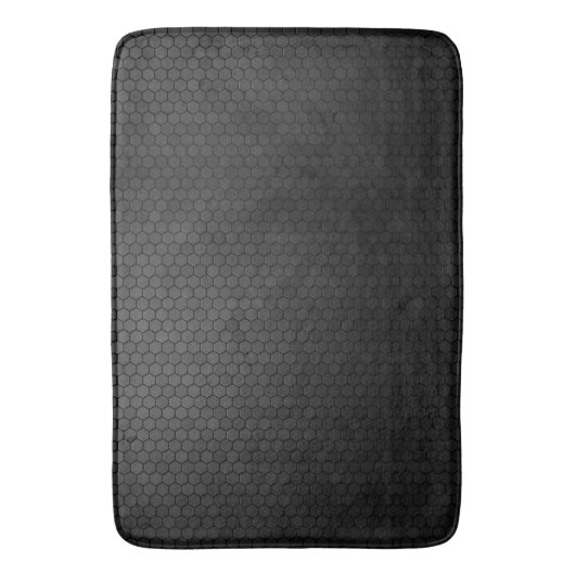 Zwart handvormontwerp voor hexagon badmat (Voorkant Verticaal)