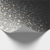 Zwart handwerkpapier cadeaupapier (Hoek)