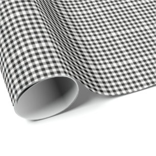 Zwart handwerkpapier voor gingham cadeaupapier