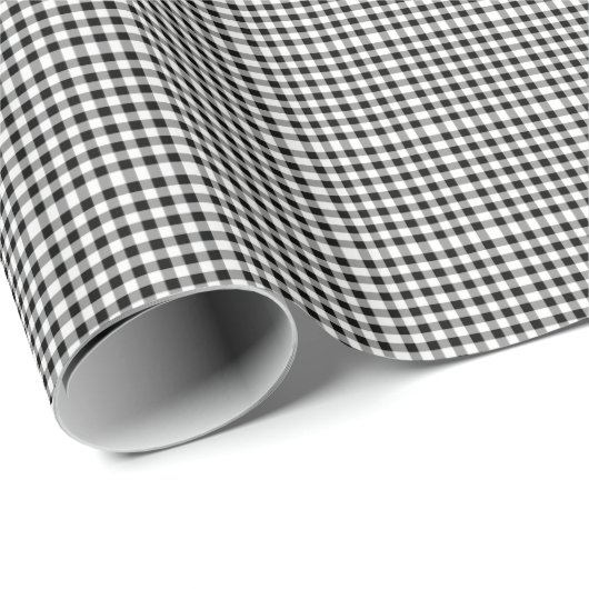 Zwart handwerkpapier voor gingham cadeaupapier (Rol Hoek)