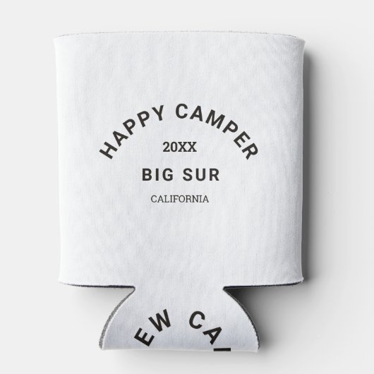  Zwart Happy Camper Crest Camp Crew Blikjeskoeler (Achterkant)