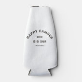  Zwart Happy Campers Crest Camp Crew Flesjeskoeler (Voorkant)