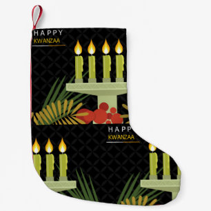 Zwart Happy Kwanzaa Kerstkous Kleine Kerstsok