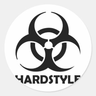 zwart hardstyle tribal ronde sticker